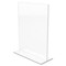 Deflecto Stand Up Sign Holder, Bottom Load, Portrait, 8-1/2"x11", Clear DEF69201 - alternate 5